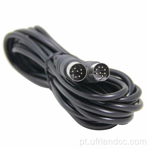 8pin mini din masculino fiação de fiação Cabo